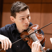 Benjamin Shute playing violin